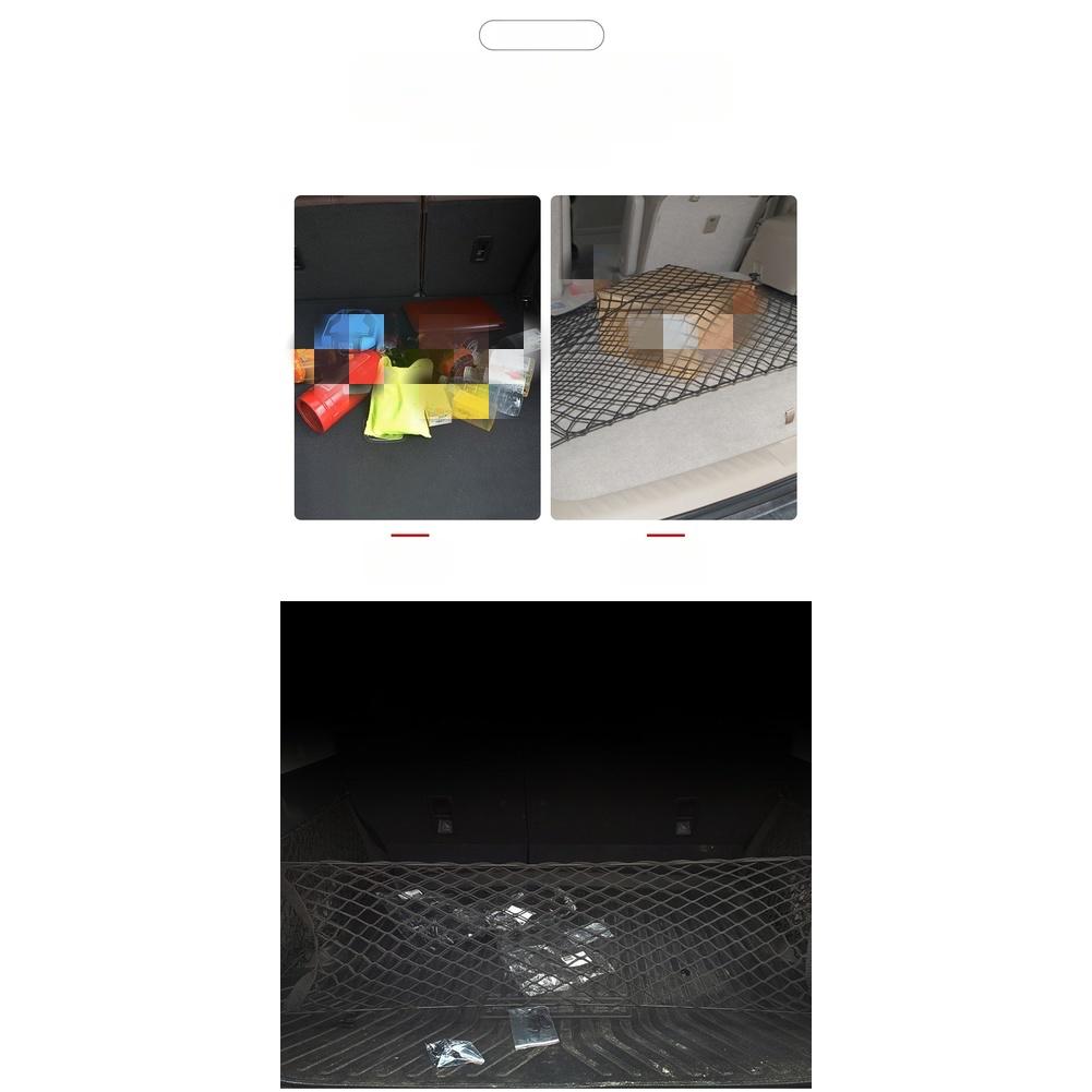 Double-layer Auto Cargo Net Trunk Storage Net Double Layer Vertical Mesh High Elastic Enhanced Load Bearing Car Suv Rv Road Trips 100*60cm