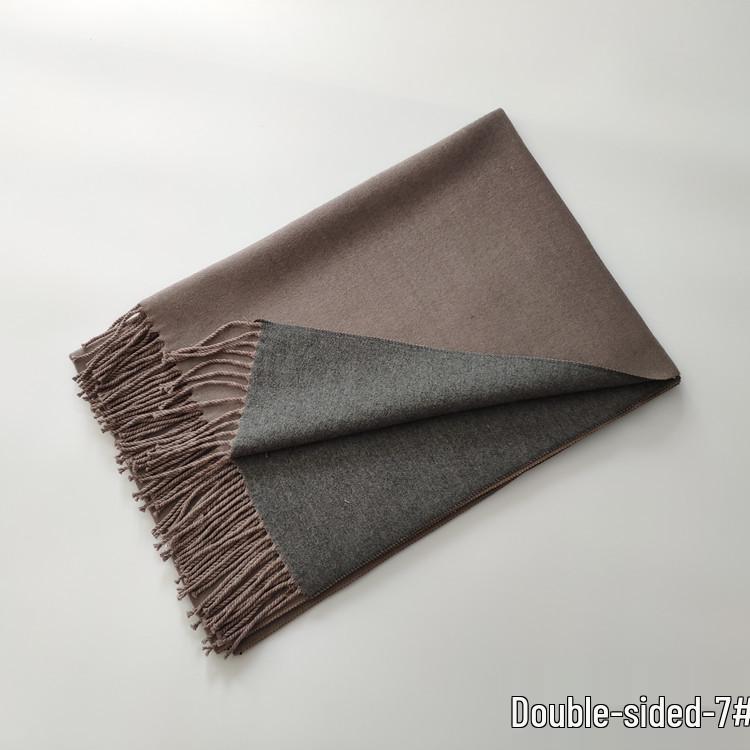 Осень/Зима 2024 Двусторонний красный шарф из имитации кашемира - Однотонный, Теплая шаль для женщин, Европейский и американский стиль.