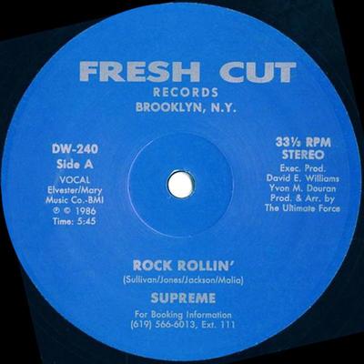 12-дюймовая пластинка SUPREME - Rock Rollin' DW240 Fresh Cut Recor 1986 US Рэп и хип-хоп/R&B Б/у