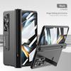 Роскошный прозрачный магнитный чехол с покрытием для Samsung Galaxy Z Fold 5 4 3 5G, защитная пленка на весь экран, прозрачная с подставкой для ручки, противоударный чехол для телефона