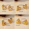 Chenhe jewelry light luxury jewelry does not fade love earrings design sense niche high sense earrings female titanium steel stud earrings