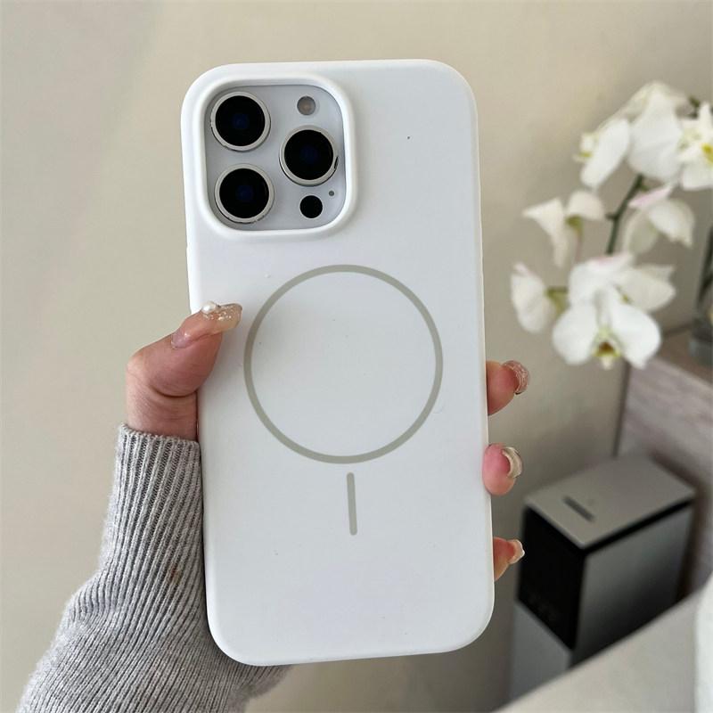 Роскошный жидкий силикон для Magsafe Чехол для iPhone 16 15 14 13 12 11 Pro Max Plus Магнитный беспроводной зарядный противоударный мягкий чехол
