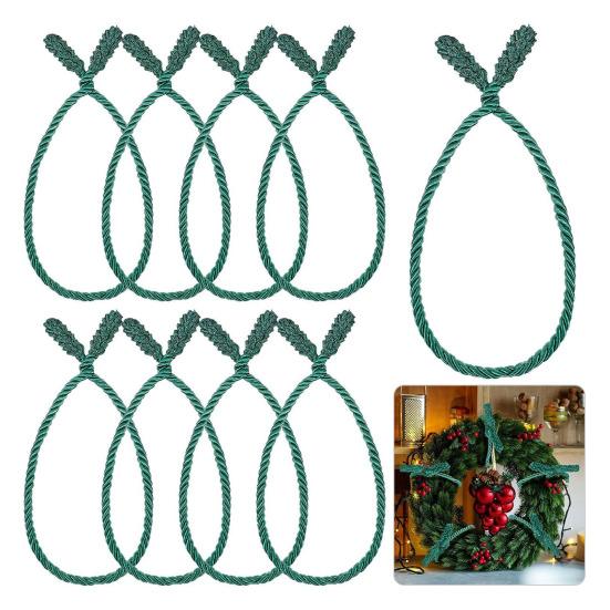 12Pcs Christmas Garland Ties 20 Inches Reusable Flexible Wreath Hanging Ropes Wreath Twist Tie for Banister Railings Stairs Trees Holiday Decoration
