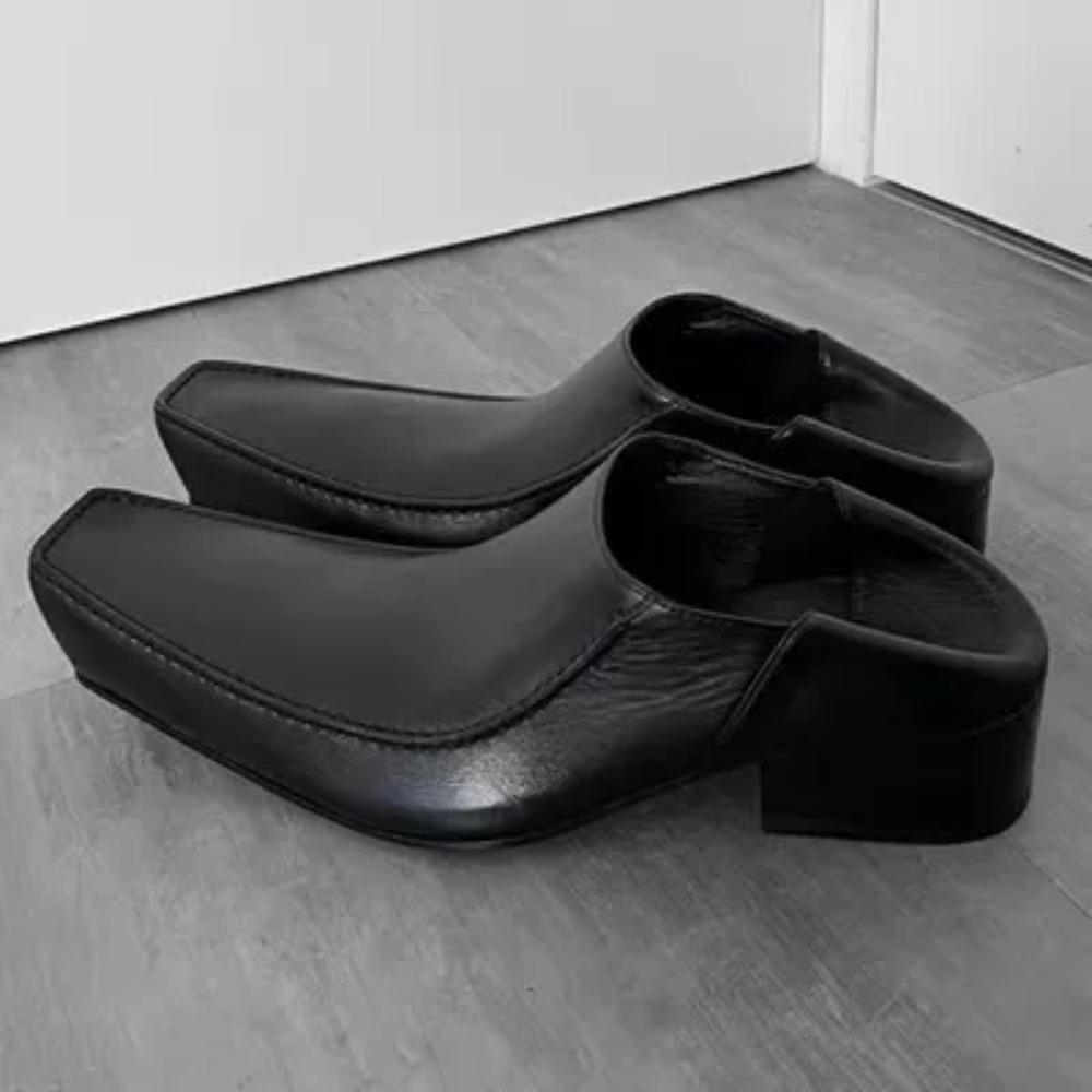 Мужские Женские Повседневные Туфли-лоферы на высоком каблуке с загнутым носком Обувь Мокасины Дышащие Слипоны Мужские Кожаные Туфли