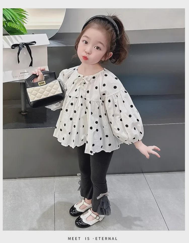 Брюки-клеш для девочек - корейские леггинсы весна/осень 2024 года