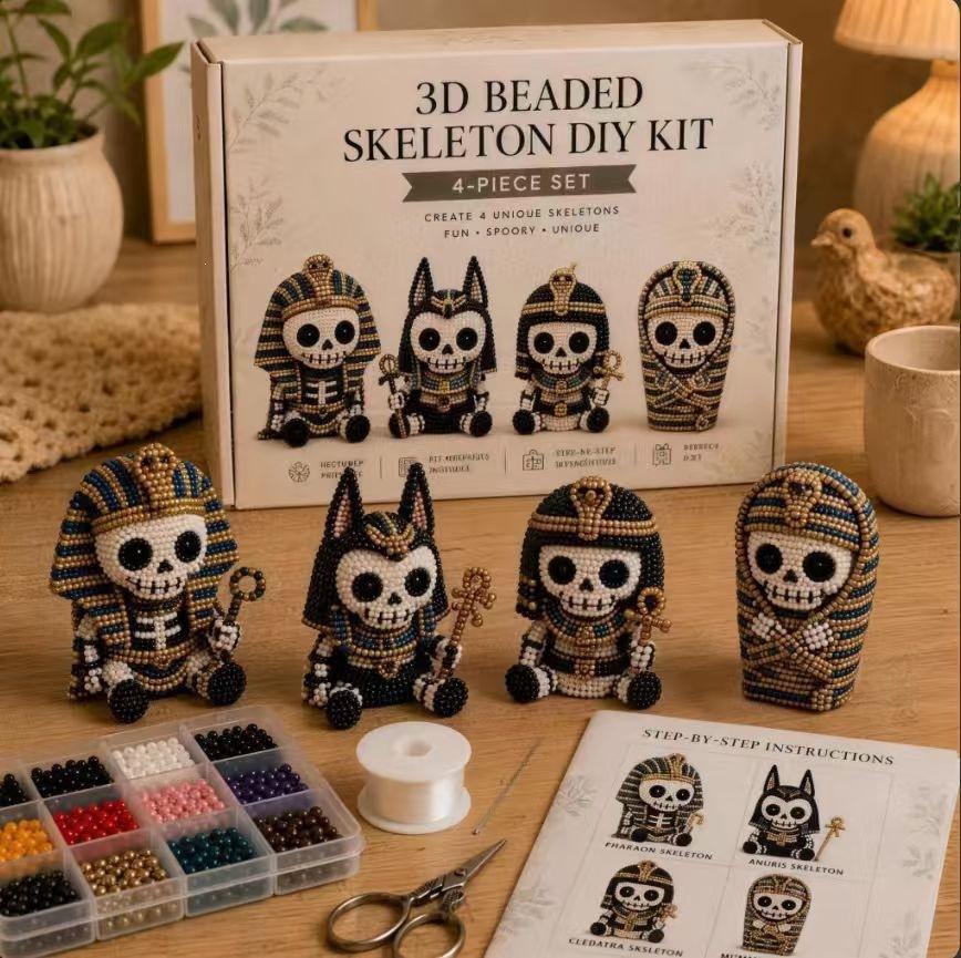 Petite 3D Beaded Animal Craft Kit, Handmade DIY Bead Set for Animal Handicraft Making