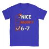 Men's Nice Naughty 67 List 6-7 Meme Funny Christmas T Shirts  Cotton Clothes Novelty Short Sleeve Crew Neck Tees T-Shirts