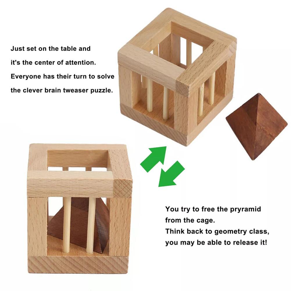 Классические деревянные игрушки-разблокировки Luban Lock Ming Lock . Tenon Toys Mortise Высокая сложность Woode K7U9