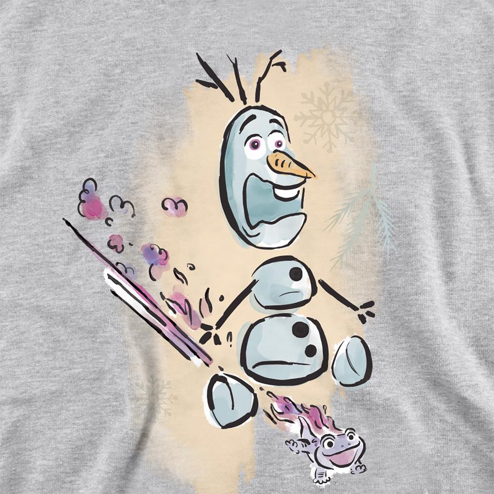 Frozen Childrens/Kids Fire It Up Olaf & Bruni Heather Pullover Hoodie