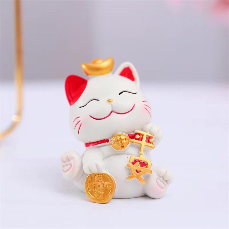 Милая подставка для мобильного телефона, украшение, милый манеки-неко из смолы, для офисного стола, милый подарок, украшение