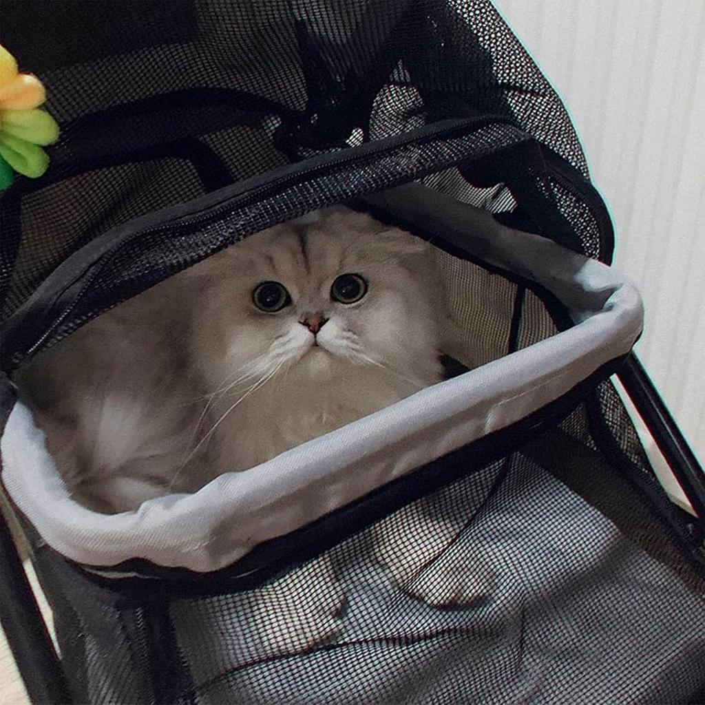 Athvcht Тележка для домашних животных с коляской для собак Легко и просто хранить собаку Большая высокая нагрузка Для маленьких средних удобные прогулочные ролики, вращение на 360°,