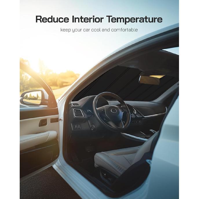Windshield Sun Shade For Ford Bronco -2025. Reflective Aluminum Film Front Window Sunshade - BLAZBLOCK