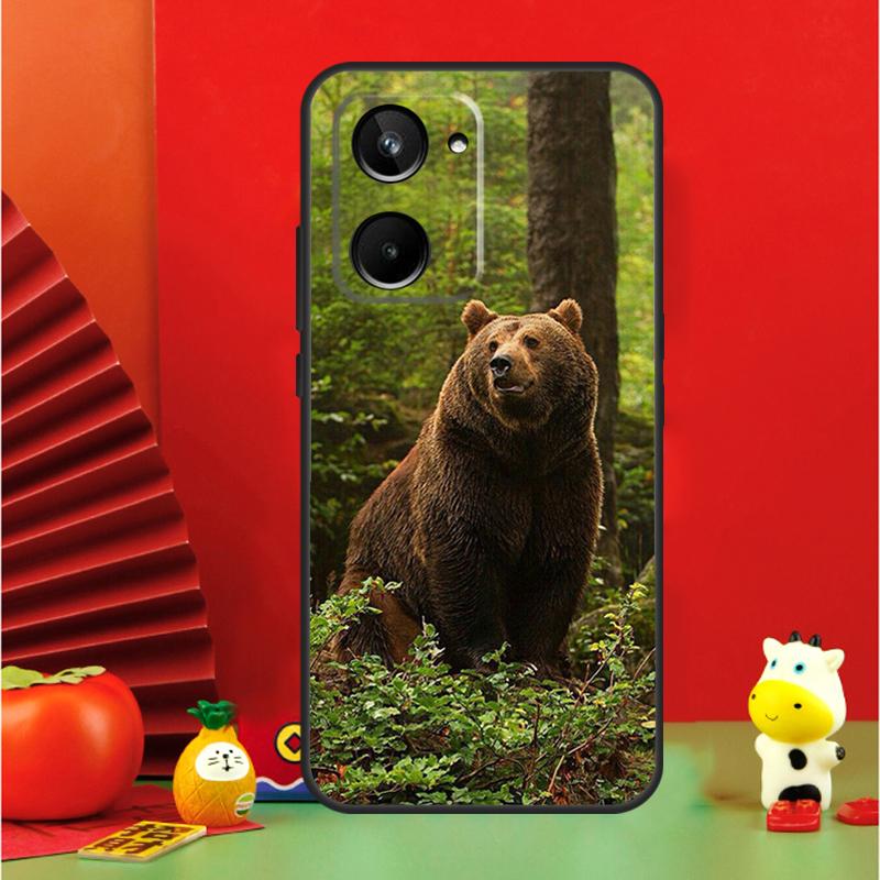 Чехол с рисунком Медведь Гризли для Realme C35 C53 C55 C67 GT Neo 6 GT5 9 10 11 12 Pro Plus C25S C21Y C30 C31 C33 C51