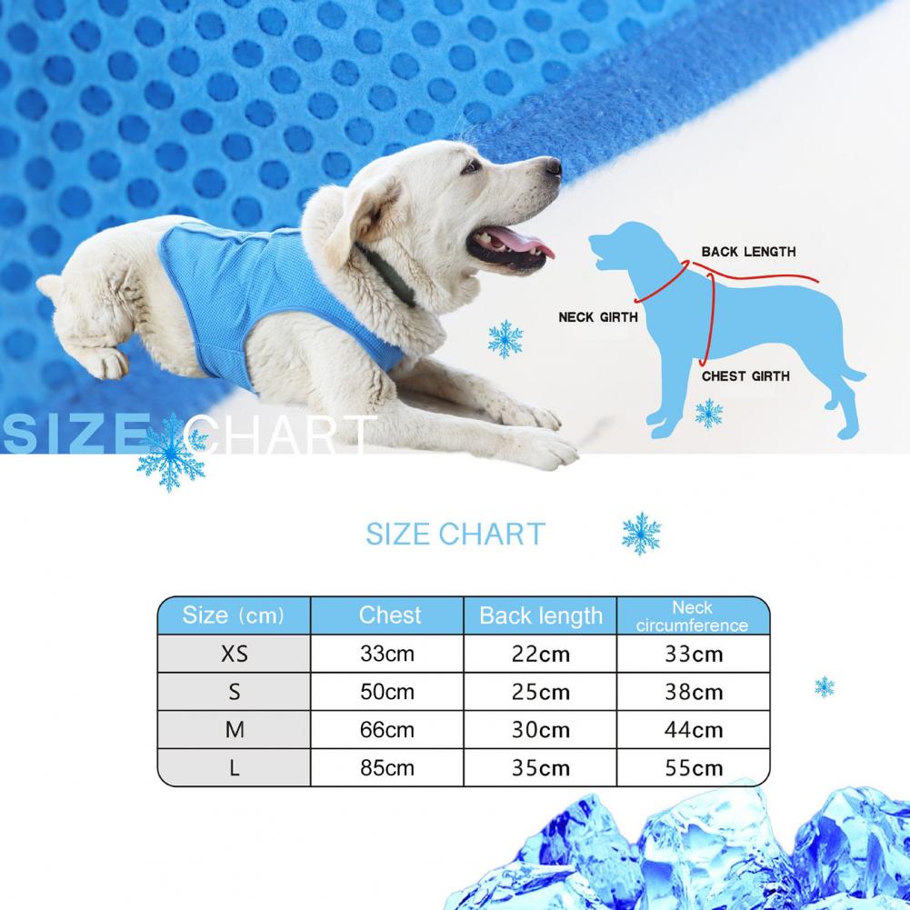 Dog Vest Cooling Dog Vest Breathable Instant Cooling Vests for Dogs Reusable Outdoor Pet Coats Summer Clothes for Active Pets