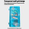 Clear Fishing Lure Box Double-layer Multi-Compartments Portable Waterproof Heavy Duty Artificial Fishing Bait Accessories Organizer