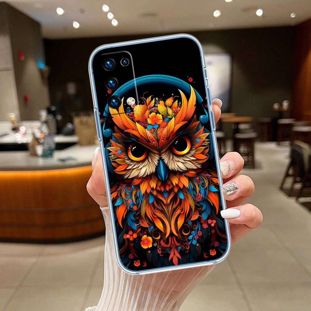 Cartoon Art Owl Case for Motorola G10 G20 G04 E30 E40 E22 E20 E13 E15 G22 G23 G05 G75 G35 G55 E22S E7 G6 G7 G8 G9 Plus Power Play