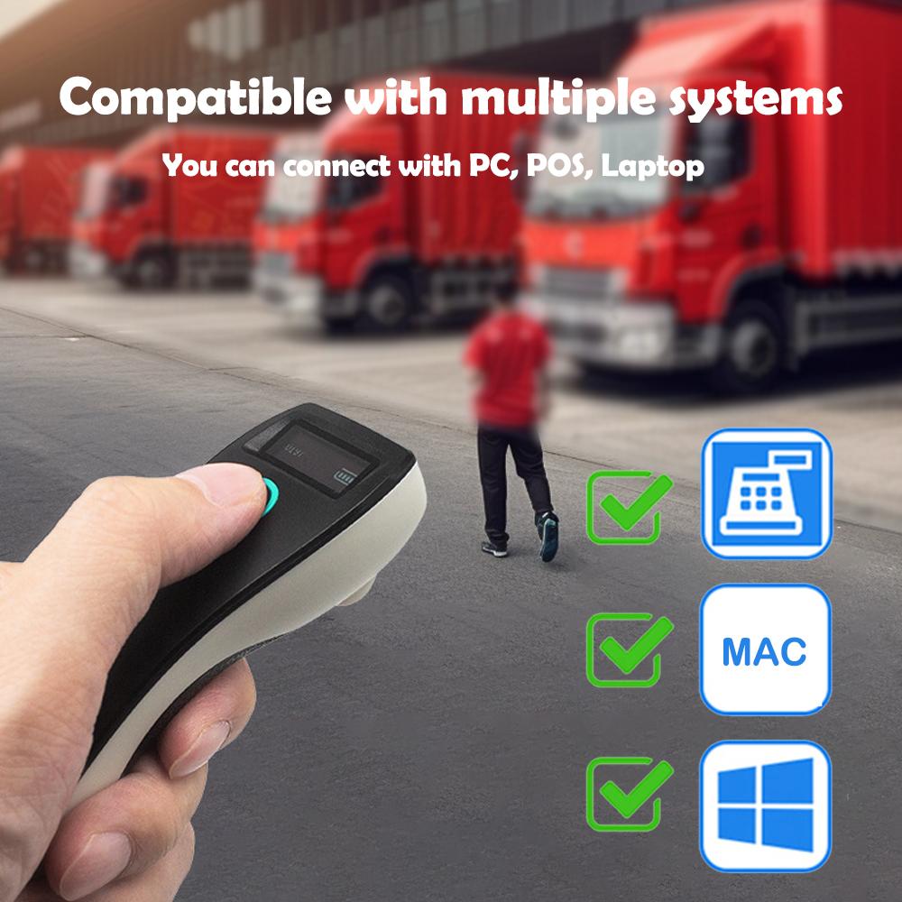 Мини Bluetooth Сканер Штрихкода Packot Беспроводной Считыватель QR-кода Портативный 1D 2D Сканер Штрихкода Ручной для Курьерской Логистики Магазина