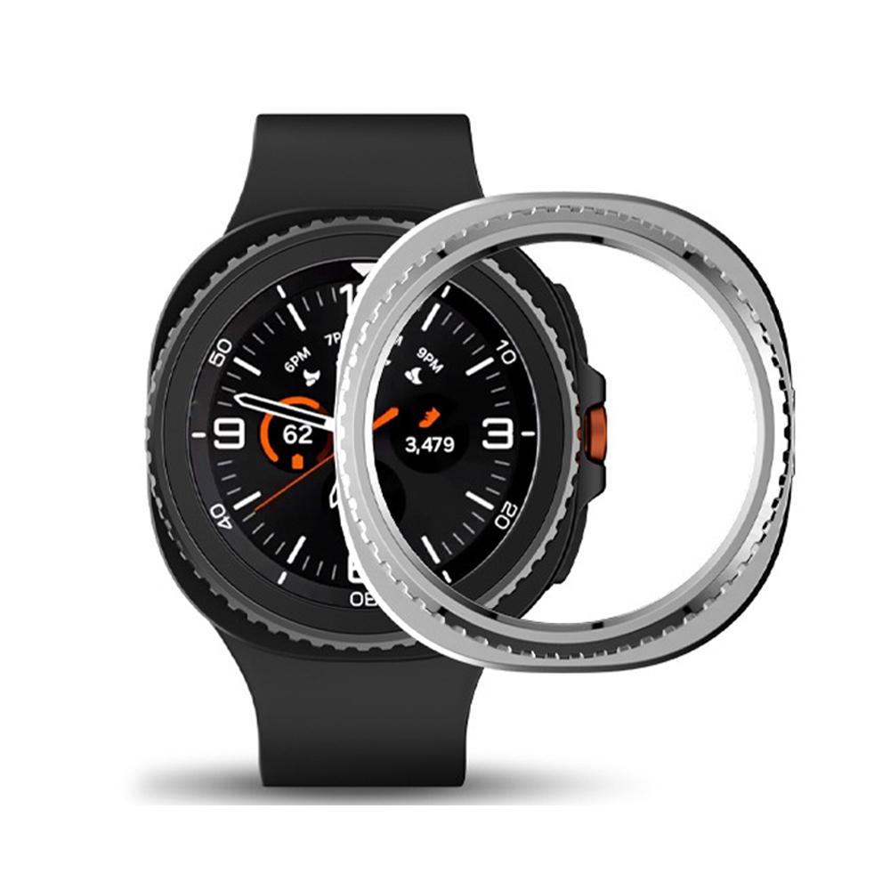 Рамка+Чехол для Samsung Galaxy Watch 8 classic 46 мм Защита Жесткий PC Бампер Корпус Galaxy Watch8 classic Чехол защитный