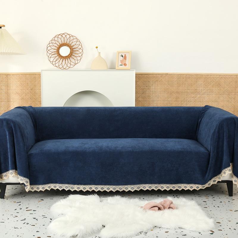 Solid Color Waterproof Blanket Single Full Cover Chenille Sofa Cover Dust Anti-cat Scratch Protection Cover Sofa Blanket Carpet