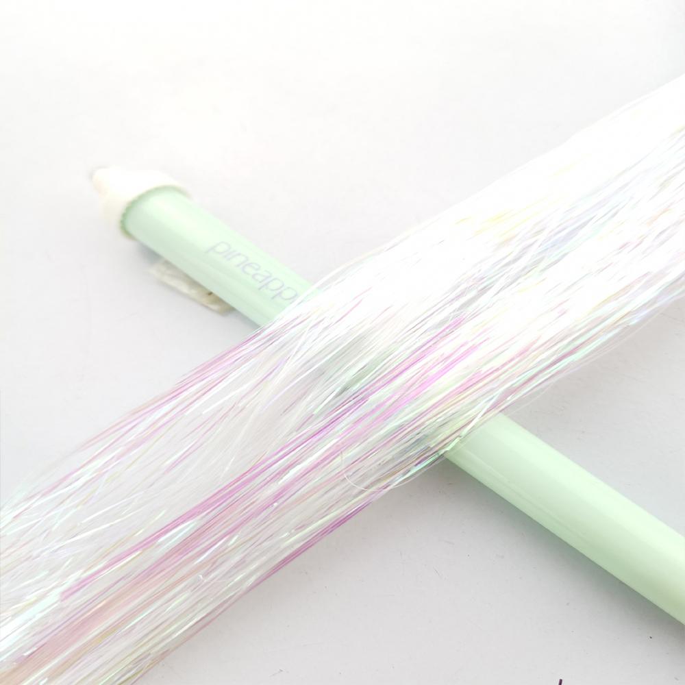 93/120cm Sparkle Synthetics Hair Extensions Tinsel Rainbow Colored Strands Girls Headwear Hairbinge Hair Laser False Decor