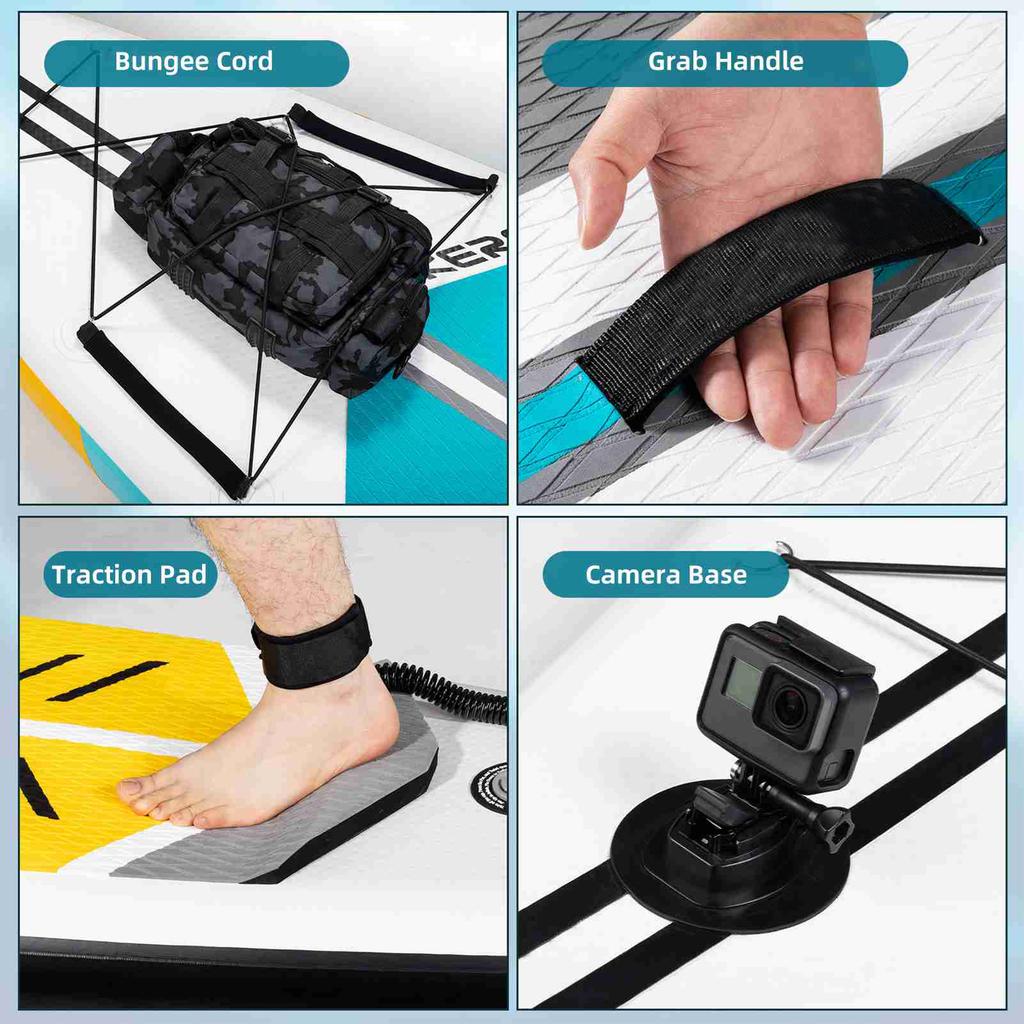 Надувная доска для сапсерфинга SUP 6 дюймов толщиной SUP доска для серфинга серф-набор с веслом серф-плавником и витым лишем