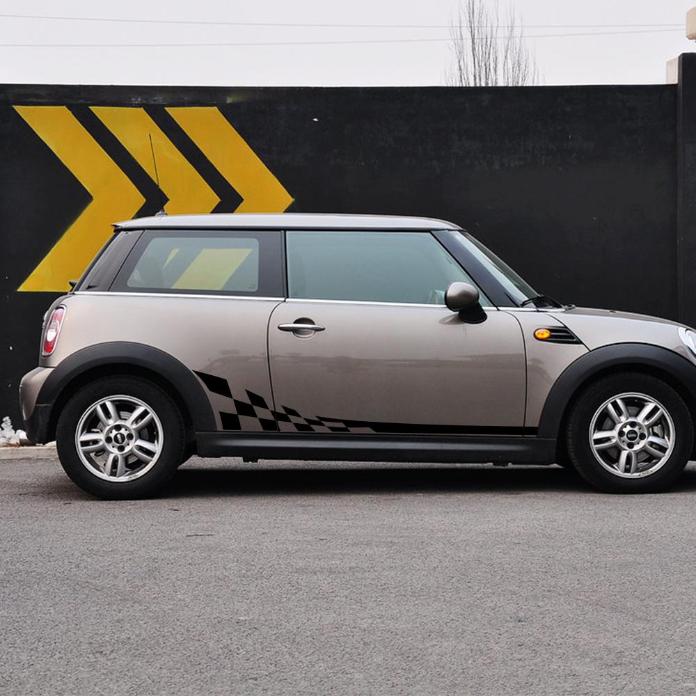 2 шт. Боковые наклейки на двери автомобиля Racing Sport Decal для Mini Cooper R56 R57 R58 R50 R52 R53 R59 R61 Countryman R60 F60 F55 F56 F54