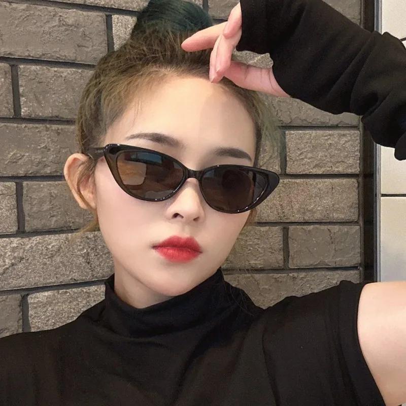 Новые винтажные женские солнцезащитные очки «кошачий глаз», женские ретро-модные солнцезащитные очки, роскошные дизайнерские океанические линзы, летние очки для женщин