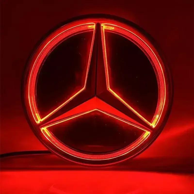 Car Front Grilled Star Emblem LED Illuminated Logo For Mercedes Benz White Blue Red Light W205 C200 300 GLK200 GLK260 2013-2015