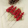 10Pcs Mini Round Artificial Red Berries Xmas Flower New Year Home Ornaments