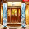 Merry Christmas Couplet Banner Gnome 1 Pair Polyester Indoor Outdoor Decor
