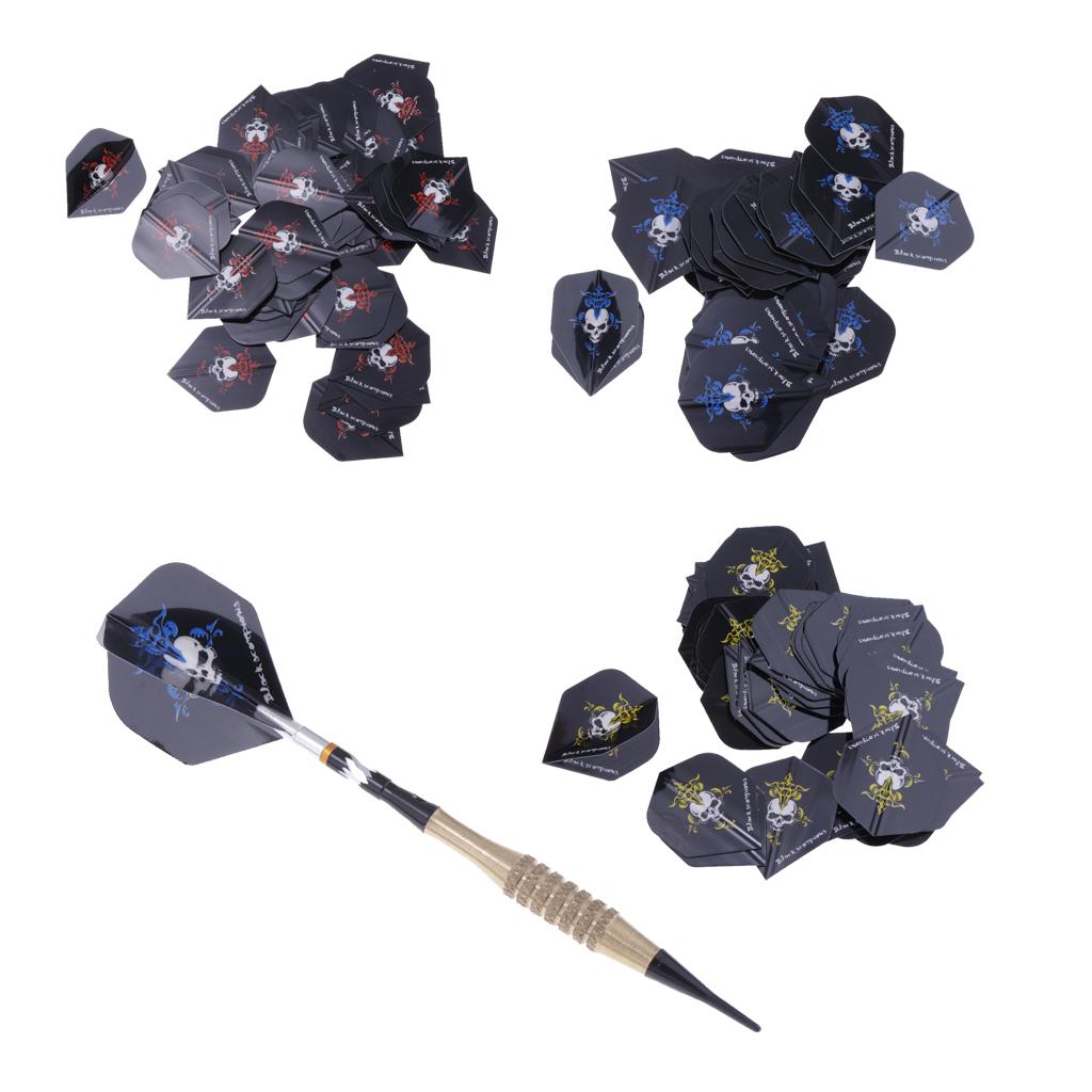 50Pc/Set Assortment Dart Flights Fletches Standard Shape Extra Strong Yellow