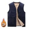 Men 'S Fleece Plus Size Vest Casual Vest Warm And Cold -Proof Inner Casual Sleeveless Vest