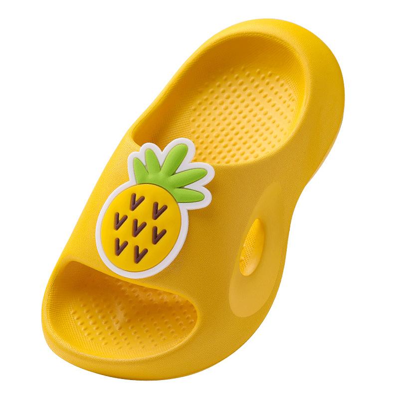 Детские тапочки летние для девочек, для дома, ванной, для мальчиков, нескользящие, с фруктовой мягкой подошвой, детские тапочки