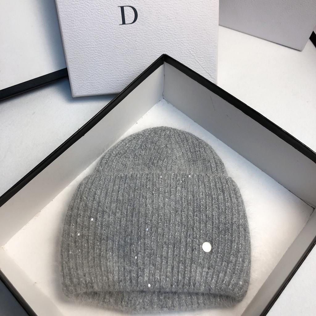 2020 Extended Brim Knitted Hat Sweater With Casual Hat Winter Outdoor Ear Protection Wool Hat Women