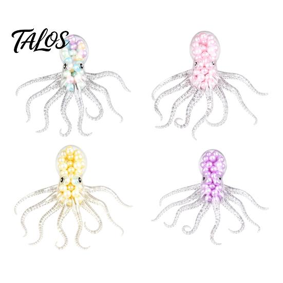Hand Exercise Ball Bead Filled Octopus Squeeze Toy, Stress Relief Sensory Toys Mini Fidget Toy for & Relaxation