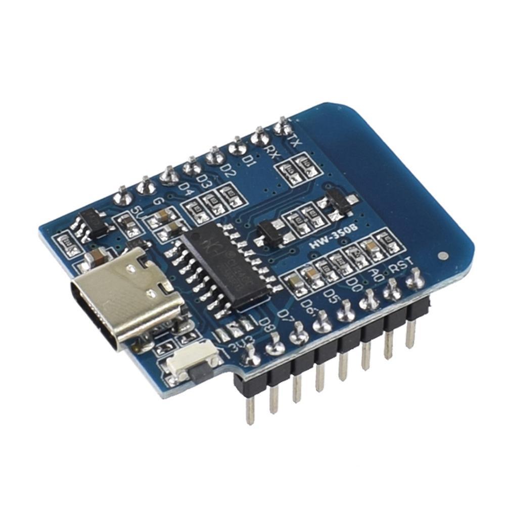 12-1PC ESP8266 ESP-12F D1 Mini WIFI Development Board CH340 Module Type-C USB Mini NodeMCU Lua Lot Board With Pin For Arduino