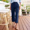 Women's Work Casual Cropped Pant High Waisted Business Casual Tapered Utility Jogger With Pockets