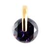 [K9529] - Gold Plated 'Crystal' Golden Amethyst Pendant - 8 Mm