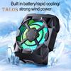 Rechargeable Phone Radiator Low-Noise Wireless Magnetic 3 Speeds Adjustable Gaming Phone Cooling Fan with LED Lights