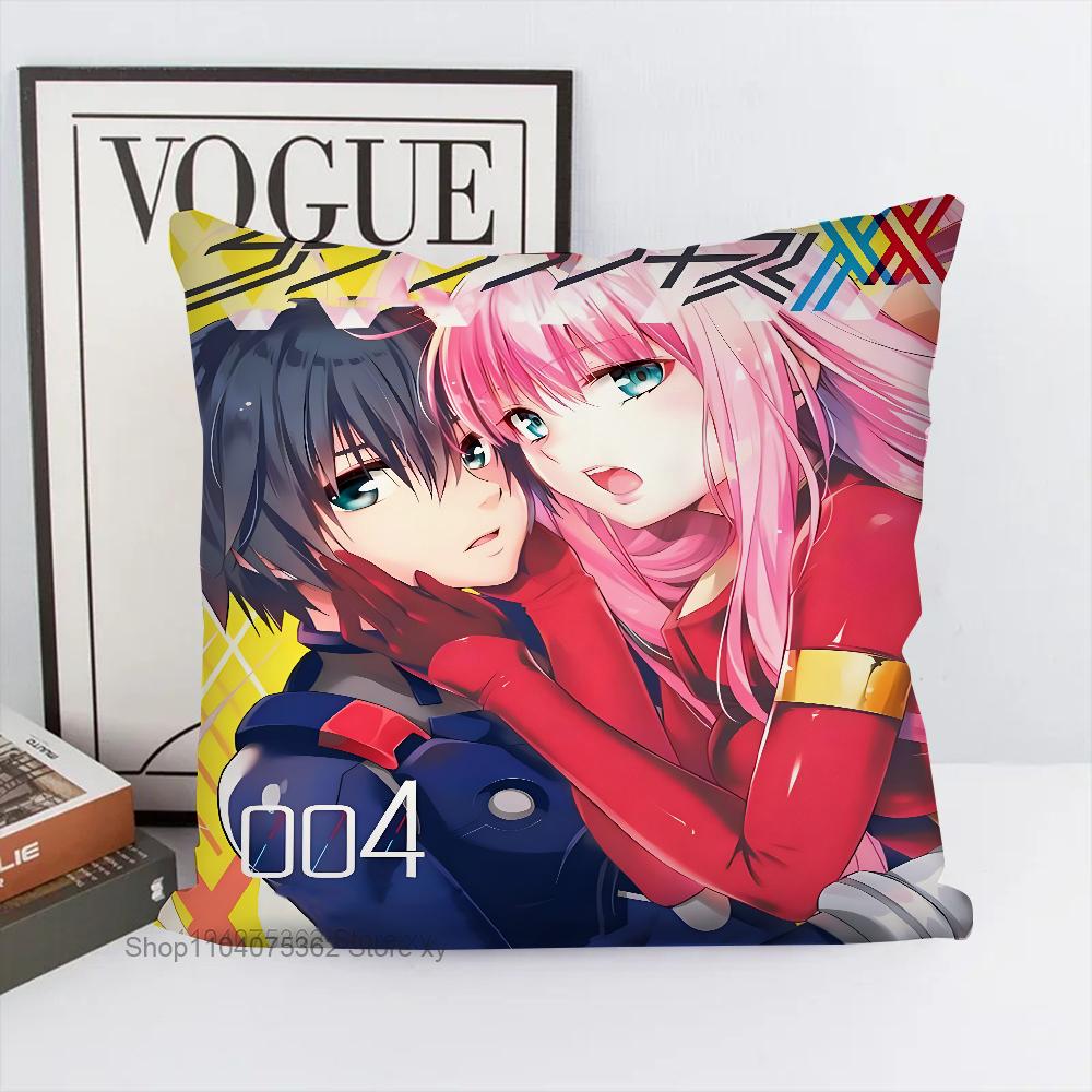 Аниме Darling In The Franxx Наволочка Квадратная Подушка Спальня Диван Досуг Комфорт Подушка Автомобиль Гостиная Домашний Декор