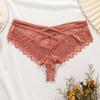 Трусики, женское нижнее белье, женское кружевное нижнее белье, сексуальные трусы с низкой талией, ажурные трусы-стринги, однотонное удобное женское белье