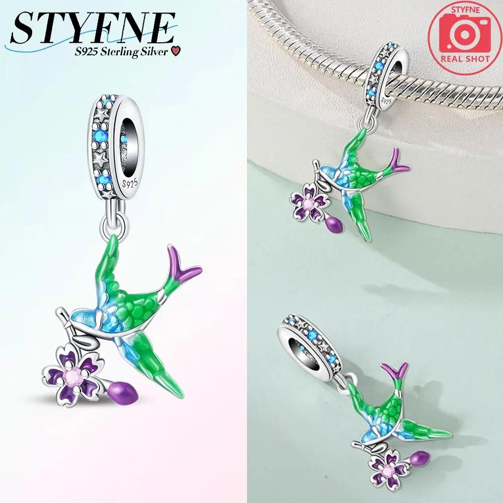 Animal Firefly Green Spring Bird Butterfly Beads Fit Bracelet Charms Copper Original Jewelry Making Women Anniversary Gift
