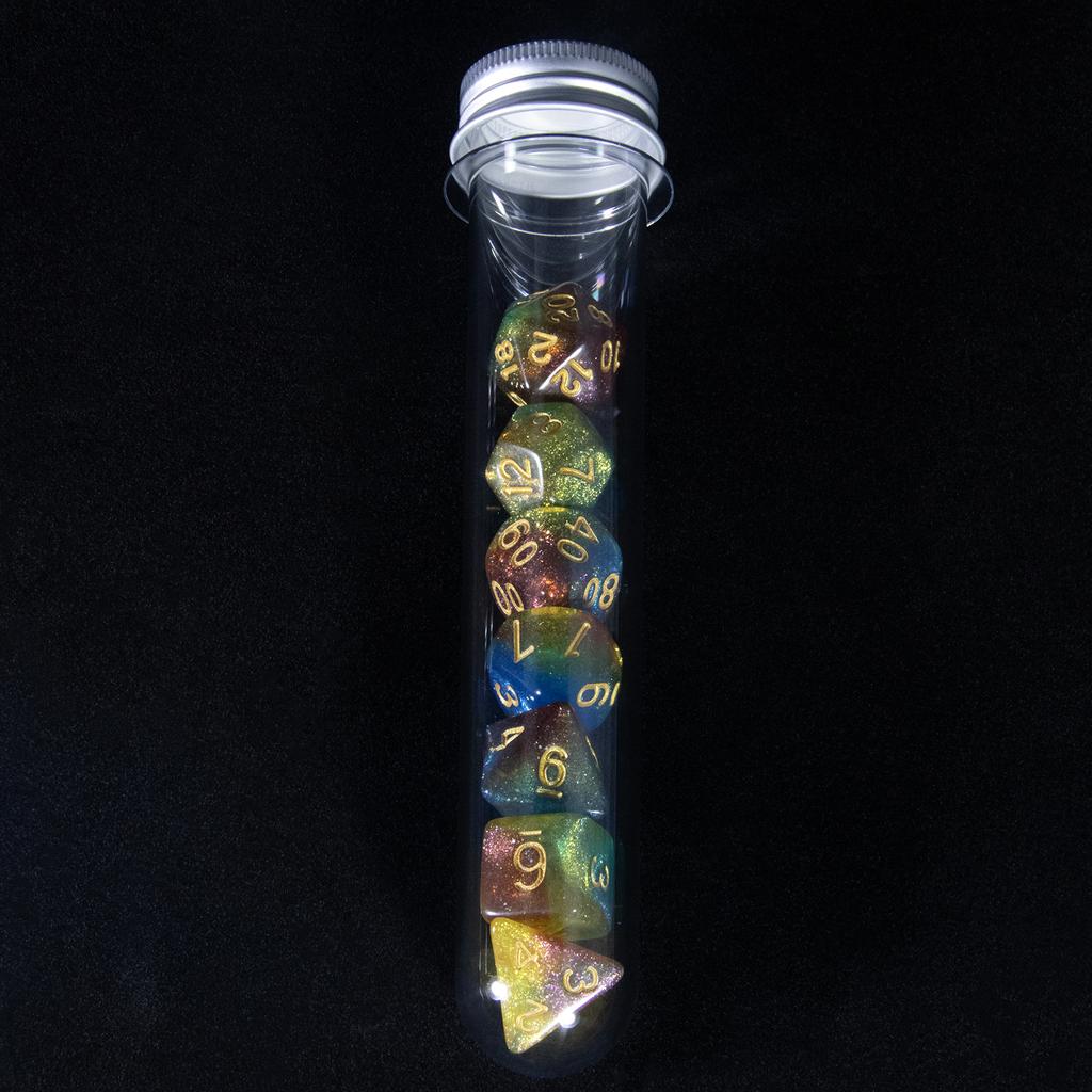 DND Dice Set Polyhedral Game Dice 7pcs RPG Dice with Tube for DND Role Playing Game Board Game Accessories