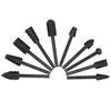 5/10Pcs Black Grey Rotary Burr Set 6mm Shank Grinding Head Drill Bits  for Woodworking Root Carving