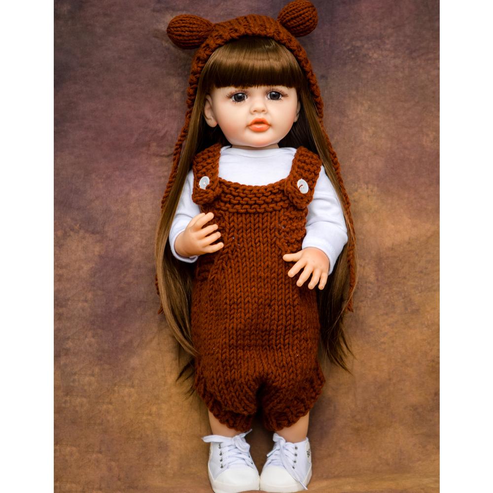 Новые милые куклы Reborn для маленьких девочек, 55 см, полностью силиконовые виниловые куклы KEIUMI, реалистичные куклы для новорожденных, игрушка Bebe Reborn, подарки на день рождения