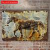 2d Flat 30*20cm, Horse Rustic Wooden Sign, Vintage Wooden Wall Decor for Home, Wooden Retro Decoration, for Home, Kitchen, Garden, Bedroom, Bar Decor.