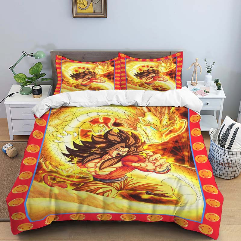 The Dragon Ball Three-piece Bedding Set (including One Duvet Cover and Two Pillowcases) Is The Perfect Holiday Gift.