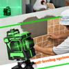 3D Лазерный уровень 360 градусов Вращающаяся основа 1/4 дюйма Резьба 12 линий Лазерный уровень для поклейки обоев