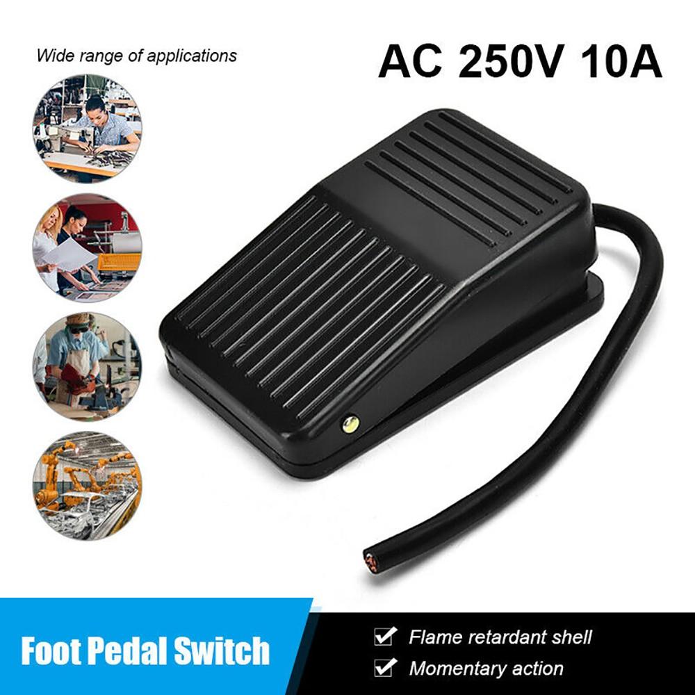 Antislip Industrial Foot Operated Pedal Switch Footswitch Tool AC 250V 10A