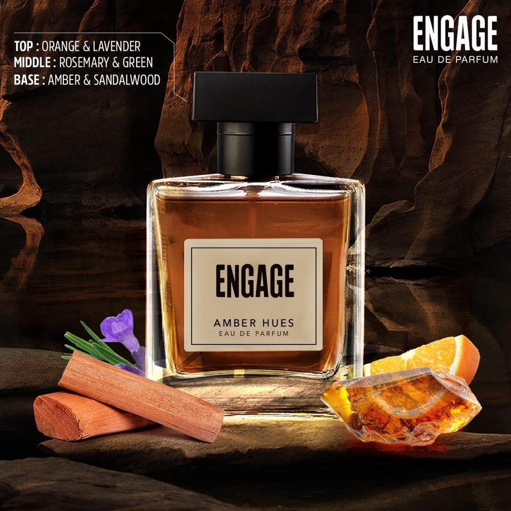 Духи Engage Amber Hues для мужчин. Стойкий запах, амбровый и теплый аромат, для особых случаев, подарок для мужчин, бесплатный тестер 3 мл, 100 мл